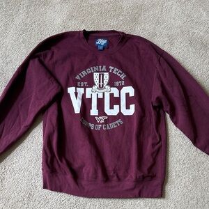 Blue 84 Maroon Virginia Tech Corps of Cadets Crewneck Sweatshirt